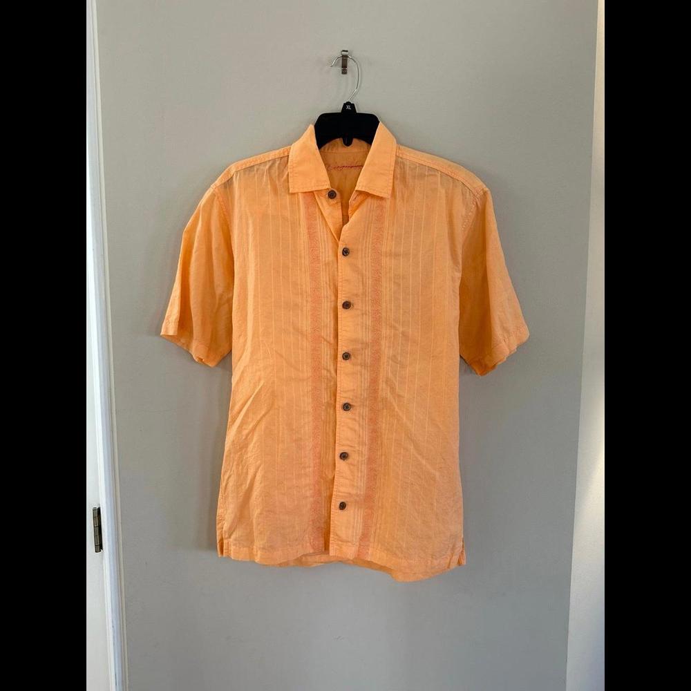 Caribbean Button Down Short Sleeve Shirt‎ Medium